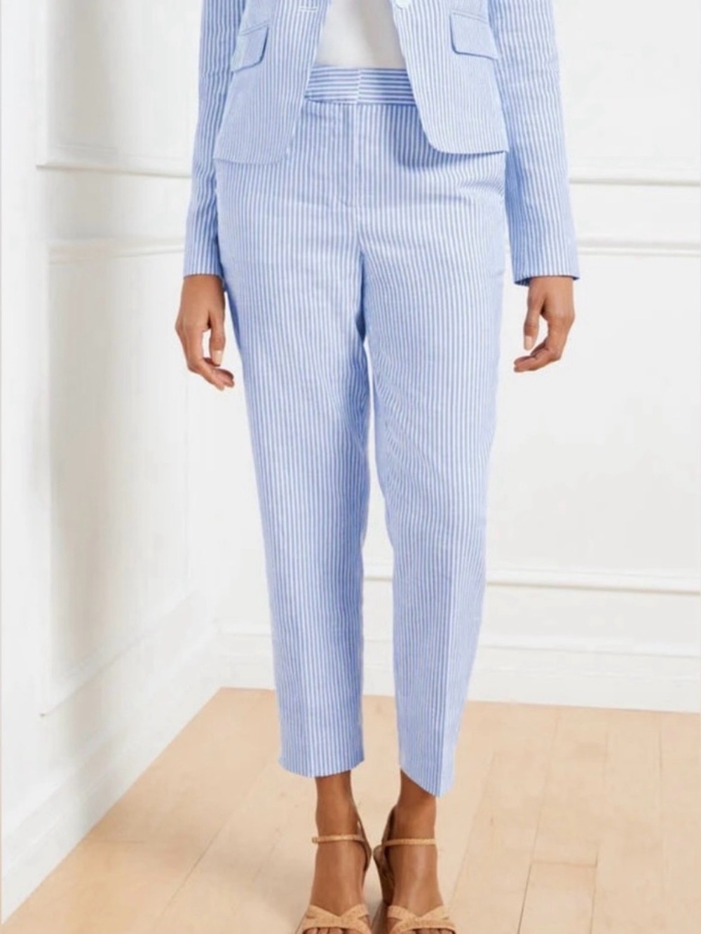 Talbot Linen Blend Pant- Sunset Stripe